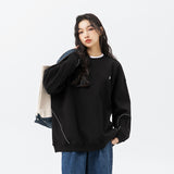 Unisex Hoodie All-Match Top Loose Crew Neck Sweater Coat Men