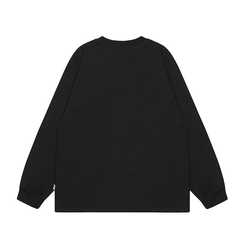 Men Long Sleeve Shirt Long Sleeve Bottoming T-shirt Men's and Women's American Retro Vibe Long Sleeve