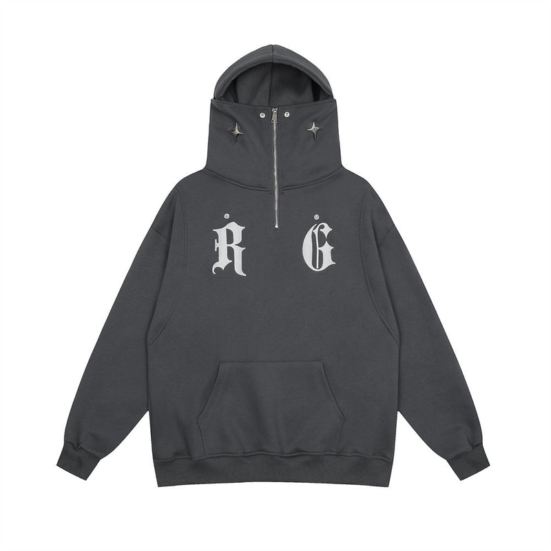 Men Hoodie Sweater Men's Autumn and Winter Loose Hooded Pullover