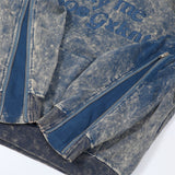 Men Hoodie Tie-Dyed Distressed Washed Hooded Sweater