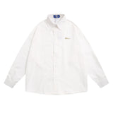 Men Long Sleeve T Shirt Spring and Autumn Leisure Long Sleeve Shirt Simple, Loose and Versatile Lapel Shirt