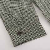 Men Long Sleeved T Shirt Vintage Plaid Long Sleeve Shirt Ins Bear Embroidery Pocket Casual Shirt