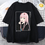 Anime T Shirt Zero Two Graphic Printed T-shirt Women Sum