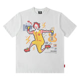 Men T Shirt Printed Short Sleeve Summer Loose round Neck Couple T-shirt Men and Women
