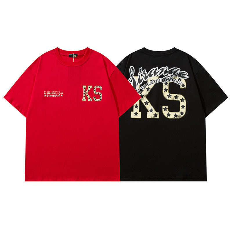 Men T Shirt Vintage Fashion Brand Hip Hop Short Sleeve T-shirt