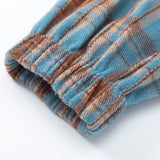 Men Long Sleeved T Shirt Hooded Plaid Shirt Men Spring Autumn Outdoor Sports and Casual Loose Long Sleeve