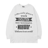 Men Long Sleeve Shirt Letter Long Sleeve T-shirt Men and Women Hip Hop Casual Couple