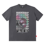 Men T Shirt Hip Hop Astronaut Printed Short Sleeve T-shirt Men and Women Couple