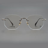 CHH Chrome Hearts Glasses Ultra-light pure titanium high-end rimless glasses frame