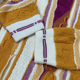 Kapital Sweater Kapital Vintage Hida and Macro Wind Pattern Three-Dimensional Wave Contrast Color Ethnic Style Sweater