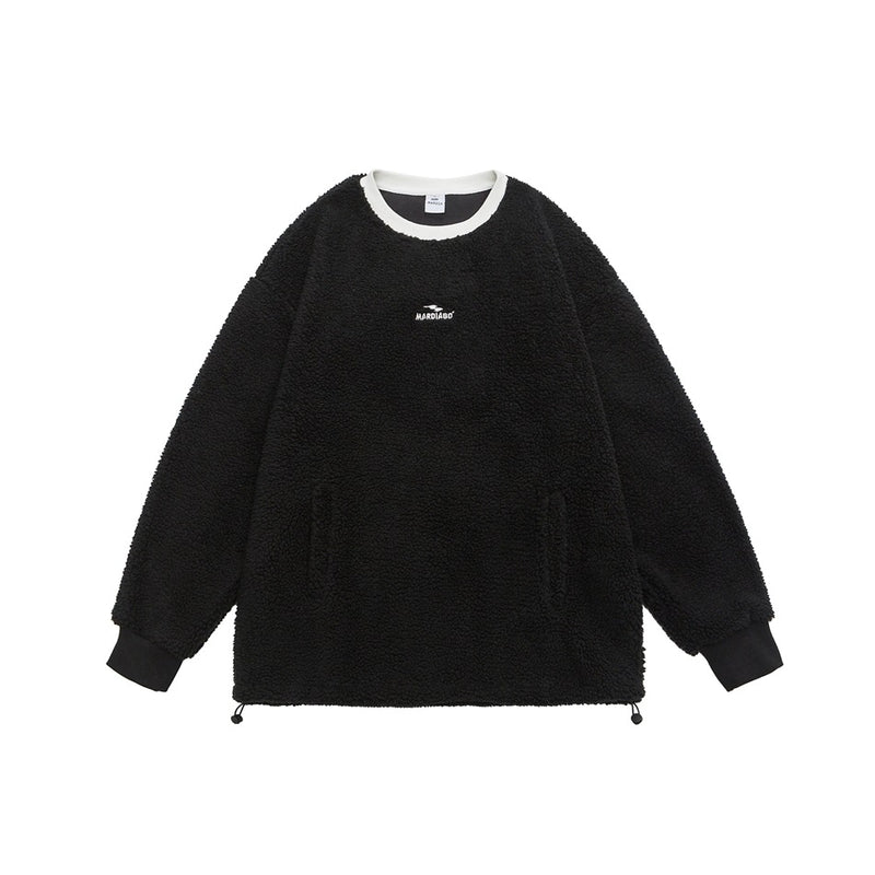 Unisex Hoodie Autumn and Winter Retro Coat Men and Women Couple round Neck Sweater