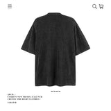 American vintage street T-shirt pure cotton men's summer loose