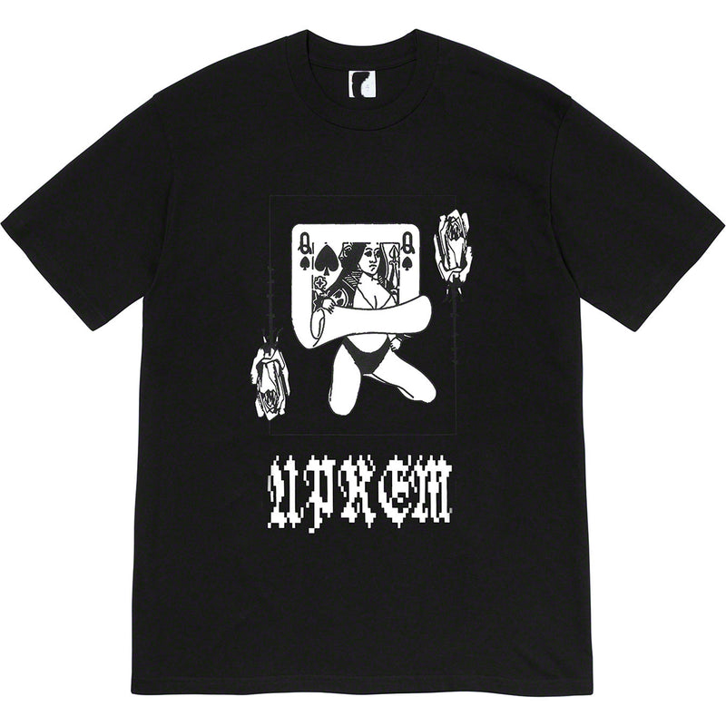 Mens T-shirts 19FW QUEEN TEE Poker Queen Printed Cotton Short Sleeves