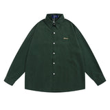 Men Long Sleeve T Shirt Spring and Autumn Leisure Long Sleeve Shirt Simple, Loose and Versatile Lapel Shirt