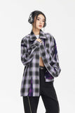 Unisex Jacket Fall Plaid Stitching Shirt Women's Clothing