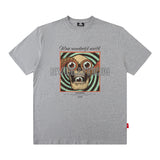 Men's T Shirt Printed Short-Sleeved T-shirt Men's and Women's Retro Loose Top