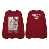 Men's Long Sleeve Shirt Long Sleeve Men's and Women's Autumn and Winter Ins Retro Couple Half Sleeve T-shirt