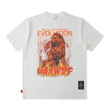 Men's T Shirt Printed Short-Sleeved T-shirt Men's and Women's High Street Hip Hop Retro