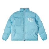 Men Cotton Mixed Jacket Coat Letter Printed Cotton-Padded Jacket Male Loose Casual Warm Cotton Coat