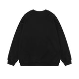 Men Hoodie Spring and Autumn Pullover Sweater Men's Five-Pointed Star Skull Bone Print round Neck Loose Top