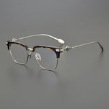 CHH Chrome Hearts Glasses Ultra Light Pure Titanium Fashion Half Frame