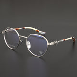 CHH Chrome Hearts Glasses Gold Silk Glasses Frame Retro Women's Ultra Light Polygon Pure Titanium Vision Frame