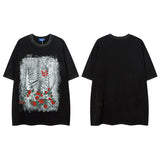 Men T Shirt Fashion Brand Dark Series Graffiti Short Sleeve T-shirt Hip Hop