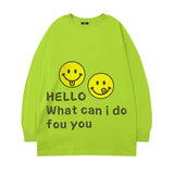Men Long Sleeve Shirt Cartoon Pattern Printed Long Sleeve T-shirt Men and Women Couple Hip Hop