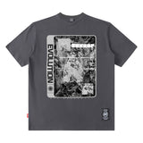 Men's T Shirt Dark Style Printed Short-Sleeved T-shirt Men's and Women's High Street Loose Trendy