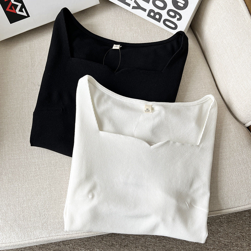Women T-shirt Summer Simplicity Slim-Fit Figure Flattering Short Sleeve T-shirt Top Female