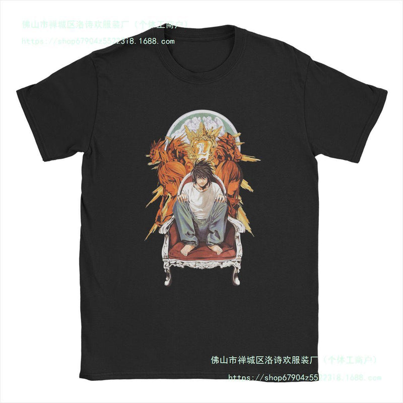 Death Note T-Shirts for Men Yagami Light Hipster  Cotton