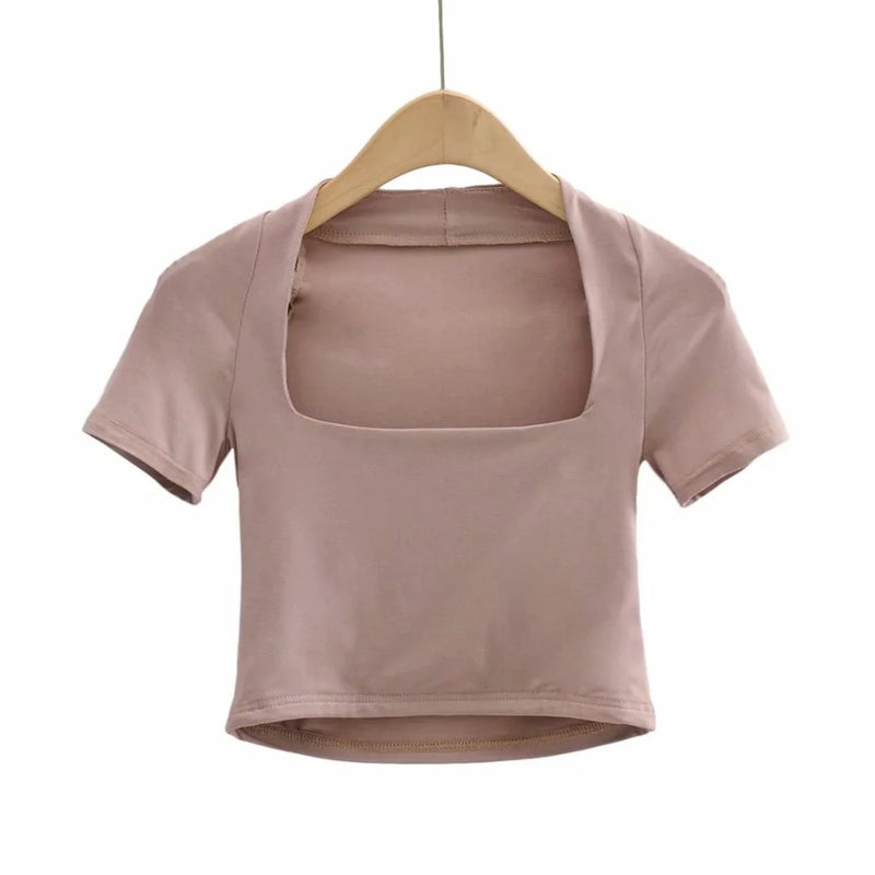 Women T-Shirt Slim Fit Short Sleeve T-shirt Top