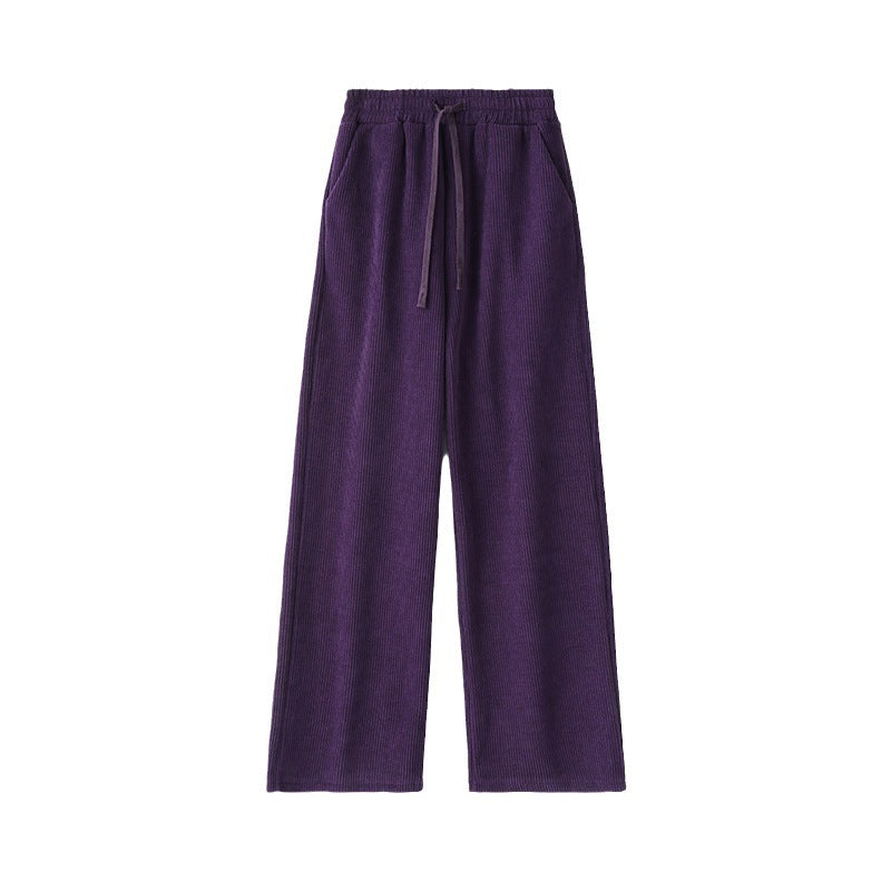 Palazzo Pants Corduroy Wide-Leg Pants Women's Autumn High Waist Straight Casual