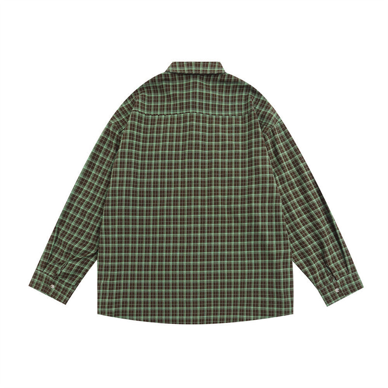 Men Long Sleeved T Shirt Embroidered Shirt Men's Spring and Autumn Long Sleeve Lapel Shirt Outer Wear Loose
