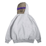 Men Fleece Lined Hoodie Stitching Hooded Hooded Sweaters Menswear Loose Pullover