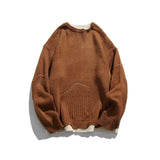 Unisex Sweatshirt Autumn Water Washed Hole Sweater