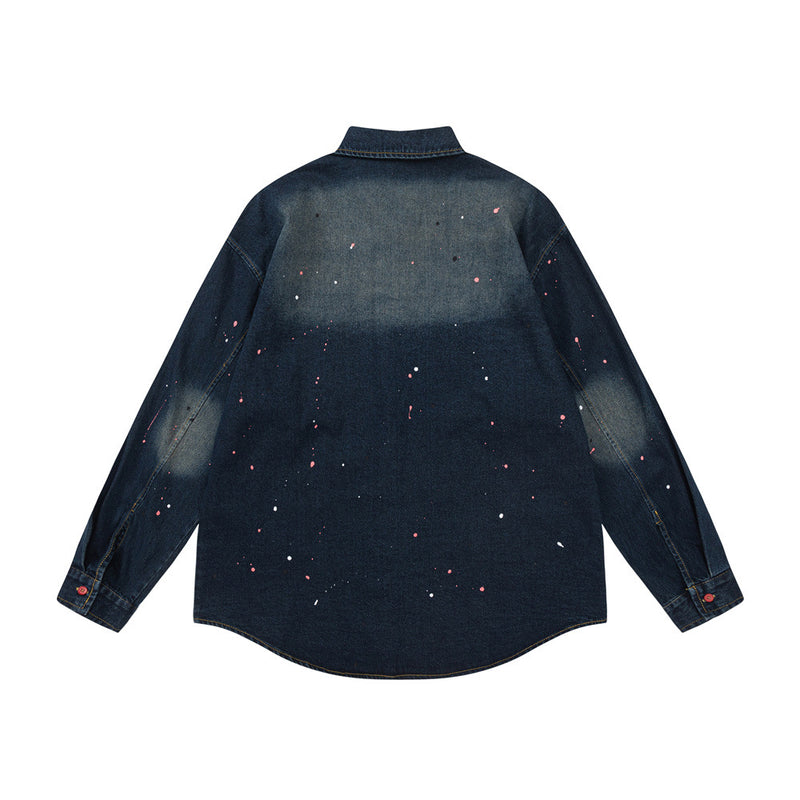 Men Denim Jacket Men's Long Sleeve Shirt Denim Clothes Jacket