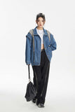 Unisex Jacket Autumn Stitching Women's Zip Denim Jacket
