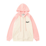 Men Hoodie Animal Cat Printing Sweater Coat Loose Casual Zipper Cardigan Hooded