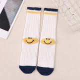 Kapital Sock Hitian Hehong Thick Thread Smiley Face Japanese Ins Trendy Socks Contrast Knitted Long Tube Pile Women