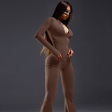 Women Jumpsuit Women's Winter Fashion Zipper Sports Jumpsuit