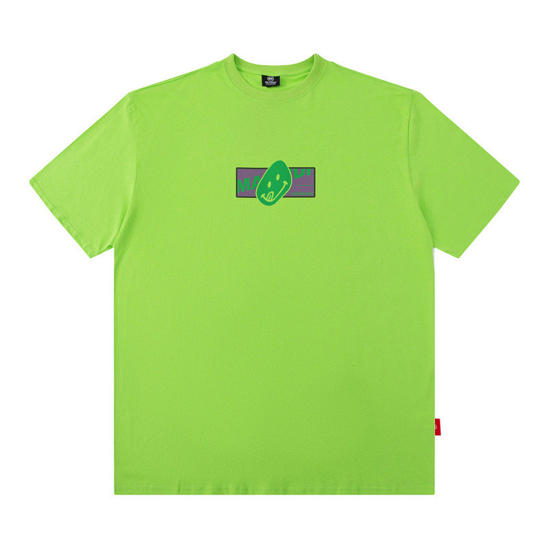 Men T Shirt Printed Short Sleeve T-shirt Male and Female Trendy Brand Printed Loose