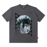 Men T Shirt Retro Fashion Brand Short Sleeve T-shirt Men and Women Loose Pure Cotton Couple