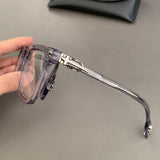 CHH Chrome Hearts Glasses Black Frame Plain Silver Versatile Personality Myopia Glasses Frame