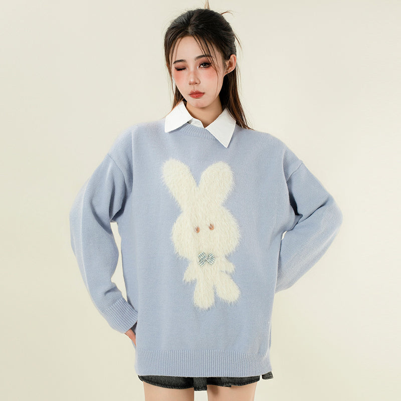 Women Sweater round Neck Sweater Women's Loose Casual Autumn