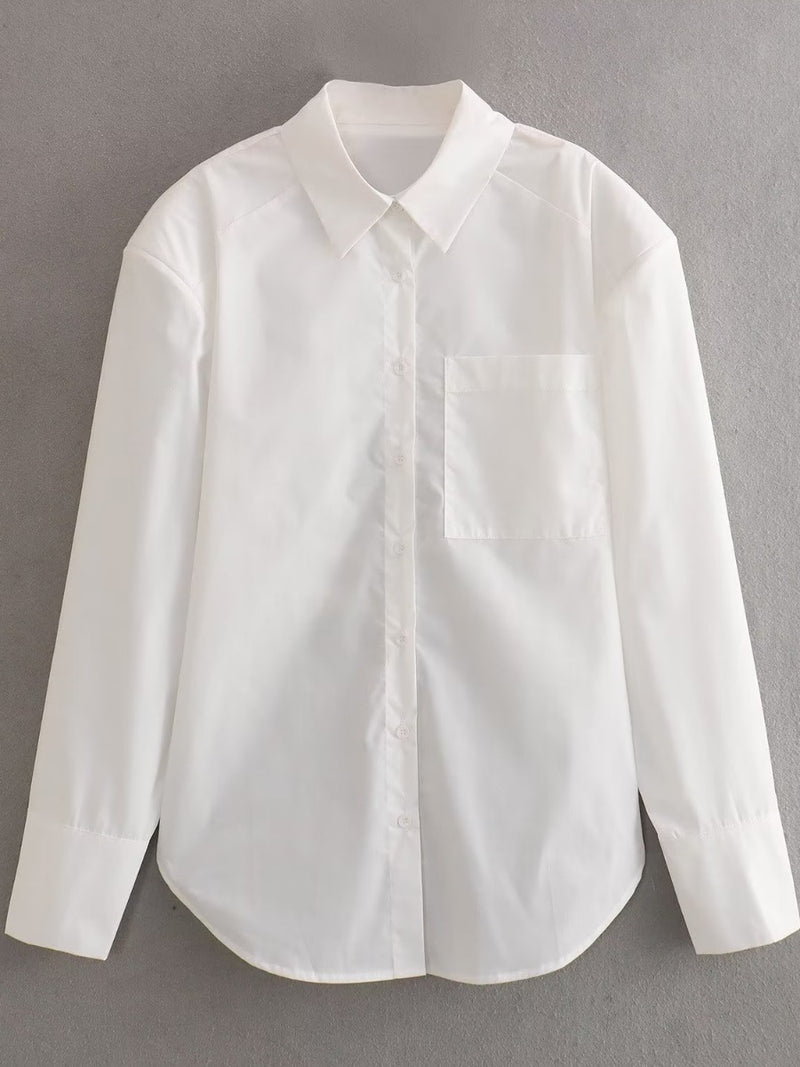 Women T-Shirt Autumn Long Sleeve Loose Mid-Length Blouse Design Sense