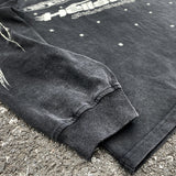 HS Hoodie Old Meteor Flame Portrait Printing Loose