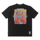 Men T Shirt Loose T-shirt Men's European and American Street Hip Hop Printed Short Sleeve