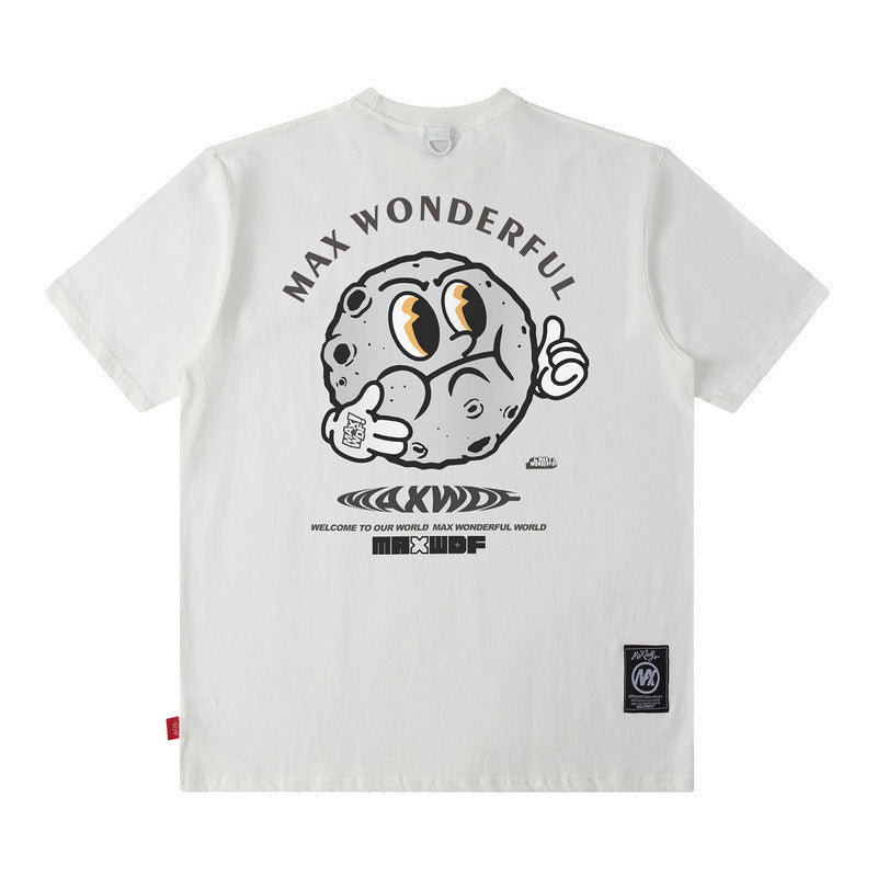 Men T Shirt West Coast Cartoon Printed Short Sleeve T-shirt Men and Women Loose Casual