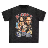 Kendrick Lamar T Shirts kendrick lamar J · cole Vintage Wash Loose Short Sleeves